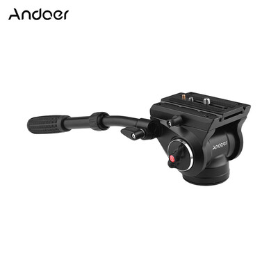 

Andoer Aluminum Alloy Handgrip Video Photography Fluid Drag Head Hydraulic Head Tripod Head 360° Panoramic Shooting 14" & 38" Sc