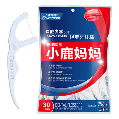 

Deer mother FAWNMUM dental care dental floss bar high tensile durable smooth fiber 30 pack portable