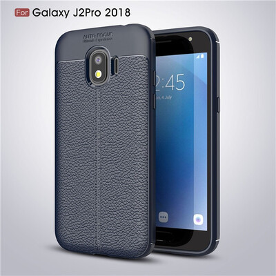 

Fivice Samsung Galaxy J2 Pro 2018 case Luxury leather TPU silicone anti-fall soft shell phone case
