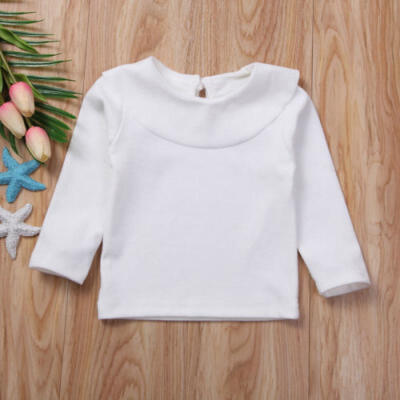 

2018 Newborn Infant Baby Girls Kids Summer Cotton T-shirt Tops Pullovers Clothes