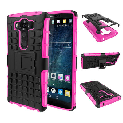 

Fivice LG V10G4 Pro Case TPU anti-fall tire pattern back clip bracket phone case