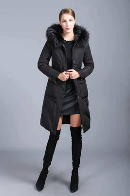 

High-end fashion womens thick coat loose shape cool personality design down jacket