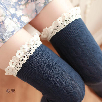 

UK STOCK Womens Warm Thigh High Long STOCKINGS Knit Over Knee Girls Socks