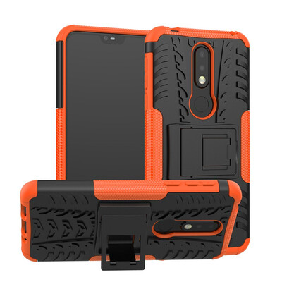 

Goowiiz Phone Case For Nokia X5X65 20186 20183171 Armor Tire Texture Rugged Protection PCTPU Full Protection