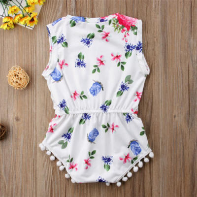 

Canis Newborn Baby Girls Floral Romper Bodysuit Jumpsuit Outfits Clothes 0-18M