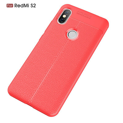

Fivice Xiaomi Redmi S2 case Luxury leather TPU silicone anti-fall soft shell phone case