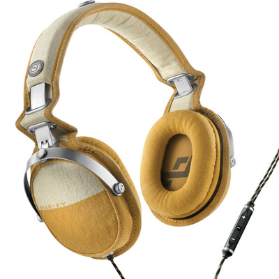 

BOB MARLEY JH063-CO USA Tide Fabric Cotton Headphones Three-button Wired Call Headphones Giraffe Stripes Highlight Personality Camouflage