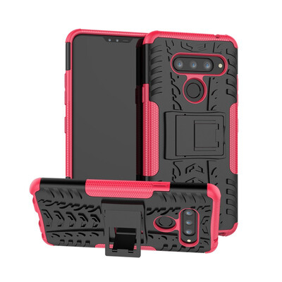 

Goowiiz Phone Case For LG V40X Power 3X Power 2Stylo 4Q StylusQ7 Armor Tire Texture Rugged Protection PCTPU Full Protection