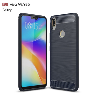 

Fivice Vivo V9Y85 case Luxury brushed carbon fiber TPU soft shell