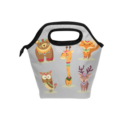 

Lunch Bag Tote Bag Forest Animal Travel Picnic Organizer Lunch Holder Handbags Lunch Bag Box for Office