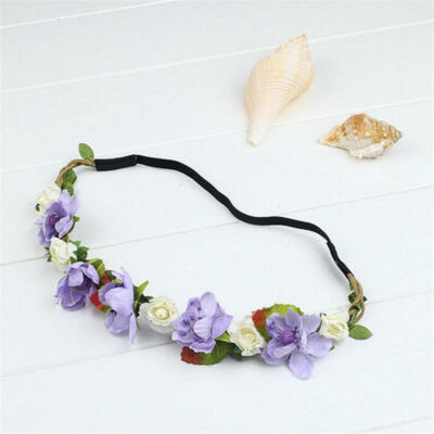 

Women Handmade Flower Crown Wedding Wreath Bridal Headdress Headband Hairband
