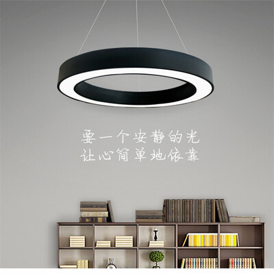 

Baycheer HL490910 Ring Energy Saving Office White Warm Neutral Light ChandelierBlack