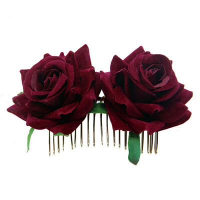 

Women Beauty Flower Hair Pins Flower Hair Clips Ties Flamenco Hair Accessories