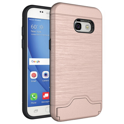 

Fivice Samsung A3 2017A320 Case TPU all-inclusive anti-drop brushed card with bracket mobile phone case