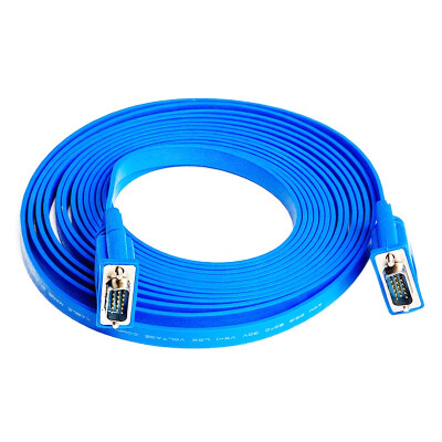 

Sanba SANBAO SV-Y150B HD VGA pin pin 5 meters high-definition video connection flat line blue