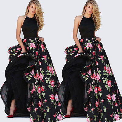 

Womens Ladies Boho Floral Summer Evening Party Cocktail Long Maxi Dress