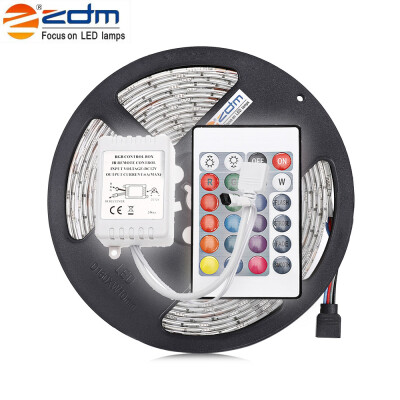 

ZDM 5M 72W 300X5050 Rgb Smd Light Led Strip Light 24KEY IR Remote Controller Kit Dc12v