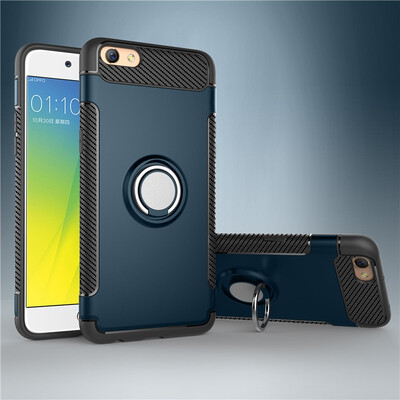 

Fivice OPPO F3 plus case PC metal ring shell magnetic car bracket TPU phone case