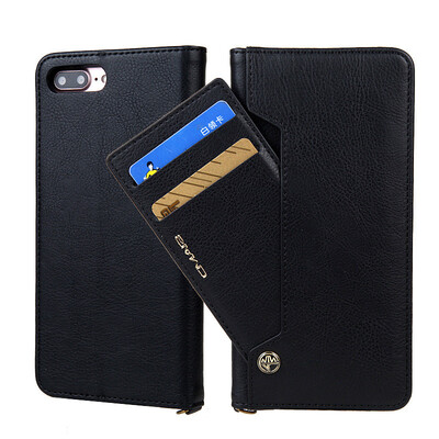 

New iPhoneXS Max Mobile Shell Multifunction Protection Leather Case Samsung Mobile Shell Black