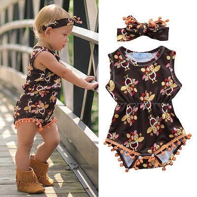 

Newborn Infant Baby Girl Cotton Clothes Jumpsuit Romper Bodysuit Summer Outfits