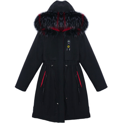 

Winter new cotton suit waist long long thick down coat jacket 90227