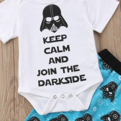 

Fashion Newborn Baby Boys Star Wars Cotton Romper Top Pants Outfits Clothes USA