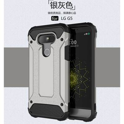 

Fivice LG G5 case Luxury Silicone Diamond Armor PC Hard Shell Phone Case