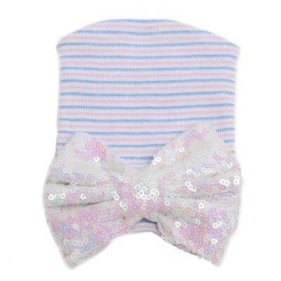 

UK Cute Newborn Baby Girls Infant Toddler Comfy Bowknot Hospital Cap Beanie Hat