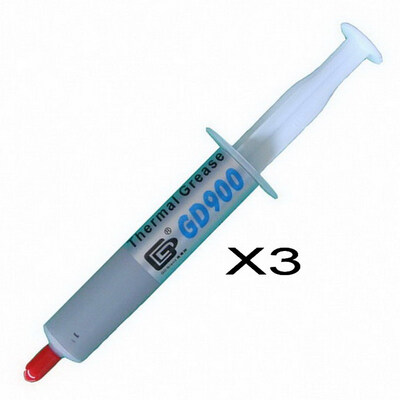 

GD Brand 3 Pieces GD900 Thermal Paste Grease Silicone Heat Sink Compound Gray High Performance Net Weight 15 Grams Syringe SY15