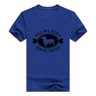 

All My Kids Have Tails Weiner Dog Premium Crewneck Mens Tshirt