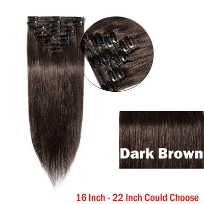 

Clip in 100 Real Human Hair Extensions Full Head Hair Extensions Remy Human Hair Silky Straight 8 Pieces