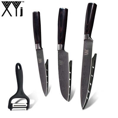 

XYj Kitchen Knife Stainless Steel Knives Kitchen Accessories Tools Bend Handle 8" 5" 5" inch Knife