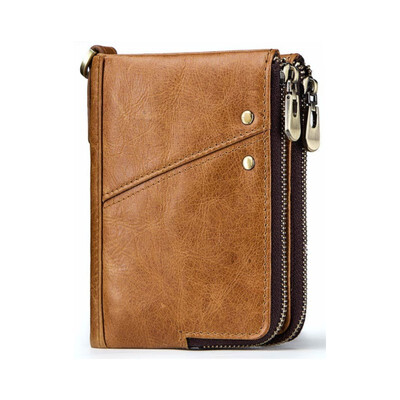 

RFID 100 Leather Horse Leather Wallet Men Small Portomonee Male Cuzdan Short Coin Purse PORTFOLIO Card Holder Money Bag