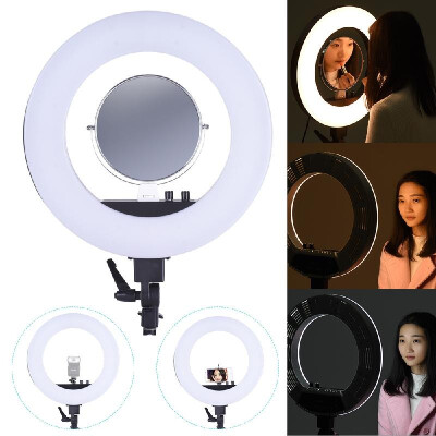 

Andoer 18 Inch LED Video Ring Light Fill-in Lamp Studio Photography Lighting 50W Adjustable Brightness 3200K-5500K Color Temperatu