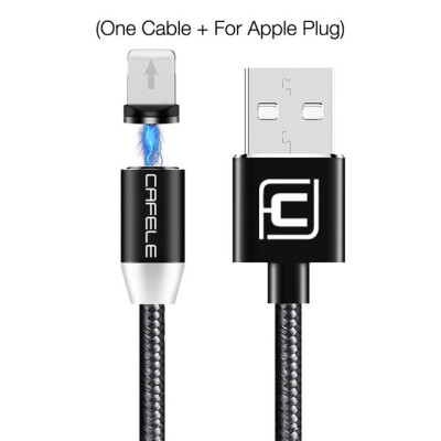 

Cafele New LED Magnetic USB Cable for iPhone Micro USB Cable USB C Magnet Charger Nylon Cabo for Samsung Xiaomi Huawei