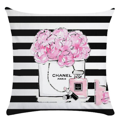 

Hand painted flowers&perfume cushion cover throw pillow cover Decorative Pillowcase