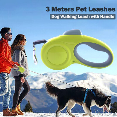 

Pet Leashes Dog Leash Dog Walking Leash with Handle Retractable 3 Meters Dog Training Leash