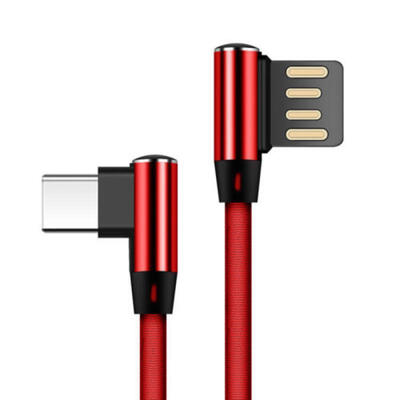 

90 Degree Angle 6FT Fast Charge Type C Cable Rapid Power Cord L Charger USB-C