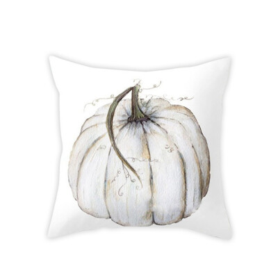 

Watercolor Pumpkin Throw Pillow Covers Halloween Thanksgiving Day Cotton Linen Car Sofa Pillowcase Home Decor