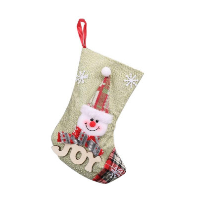 

Christmas Stocking Socks Gift Candy Bags Xmas Tree Ornament Pendant Party Decorations Santa Snowman Reindeer
