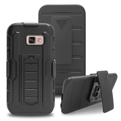 

Fivice Samsung A3 2017 Case TPU armor anti-drop mobile phone outdoor bracket back clip PC shell phone case