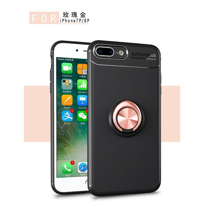 

Fivice iphone 8 plus case TPU metal ring shell magnetic bracket soft shell