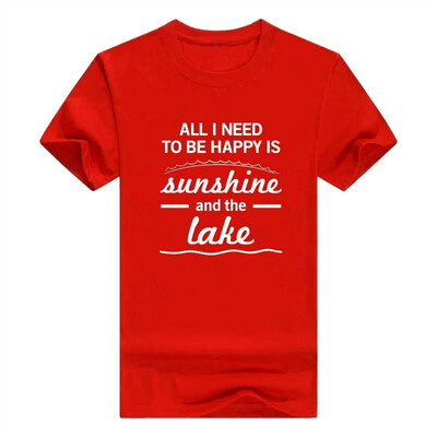 

All I Need To Be Happy Is Sunshine&The Lake Long Sleeve Mens T-Shirt