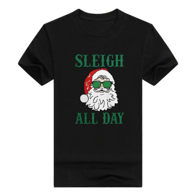 

Christmas Raglan Sleigh All Day Holiday Sleeve Mens T-Shirt