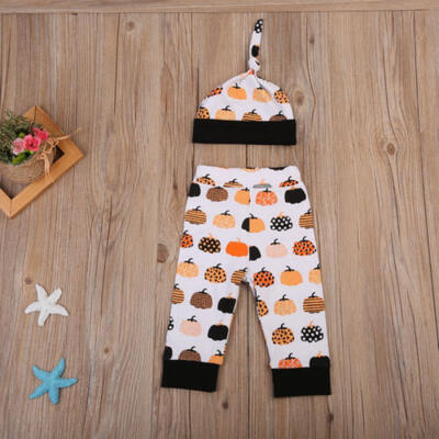 

AUstock Newborn Baby Boy Girl Romper Pants Leggings Pumpkin Outfits Set Clothes