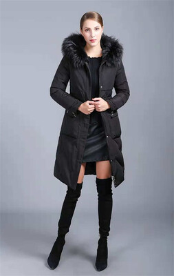 

High-end fashion womens thick coat loose shape cool personality design down jacket