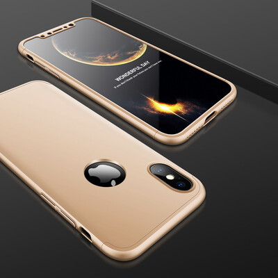 

Goowiiz Phone Case For Iphone XXsXs MaxXR Fashion Color collision 360 Degree Coverage PC Full Protection