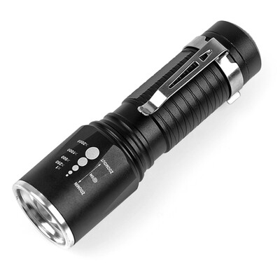 

Outdoor Handheld Mini Flashlight LED Zoomable Pocket Light Flash Torch Lamp 5 Modes Camping Hunting Fishing Reading