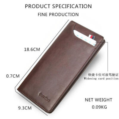 

Mens Genuine Leather Thin Wallet ID Money Credit Card Slim Holder Money Pocket