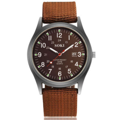 

New Military Army Mens Date Canvas Strap Analog Quartz Sport Wrist Watch Gift UK